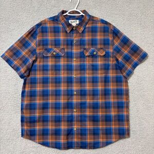 Duluth Trading Co Plaid Utility Button Shirt XL Relaxed Fit Outdoor Workwear